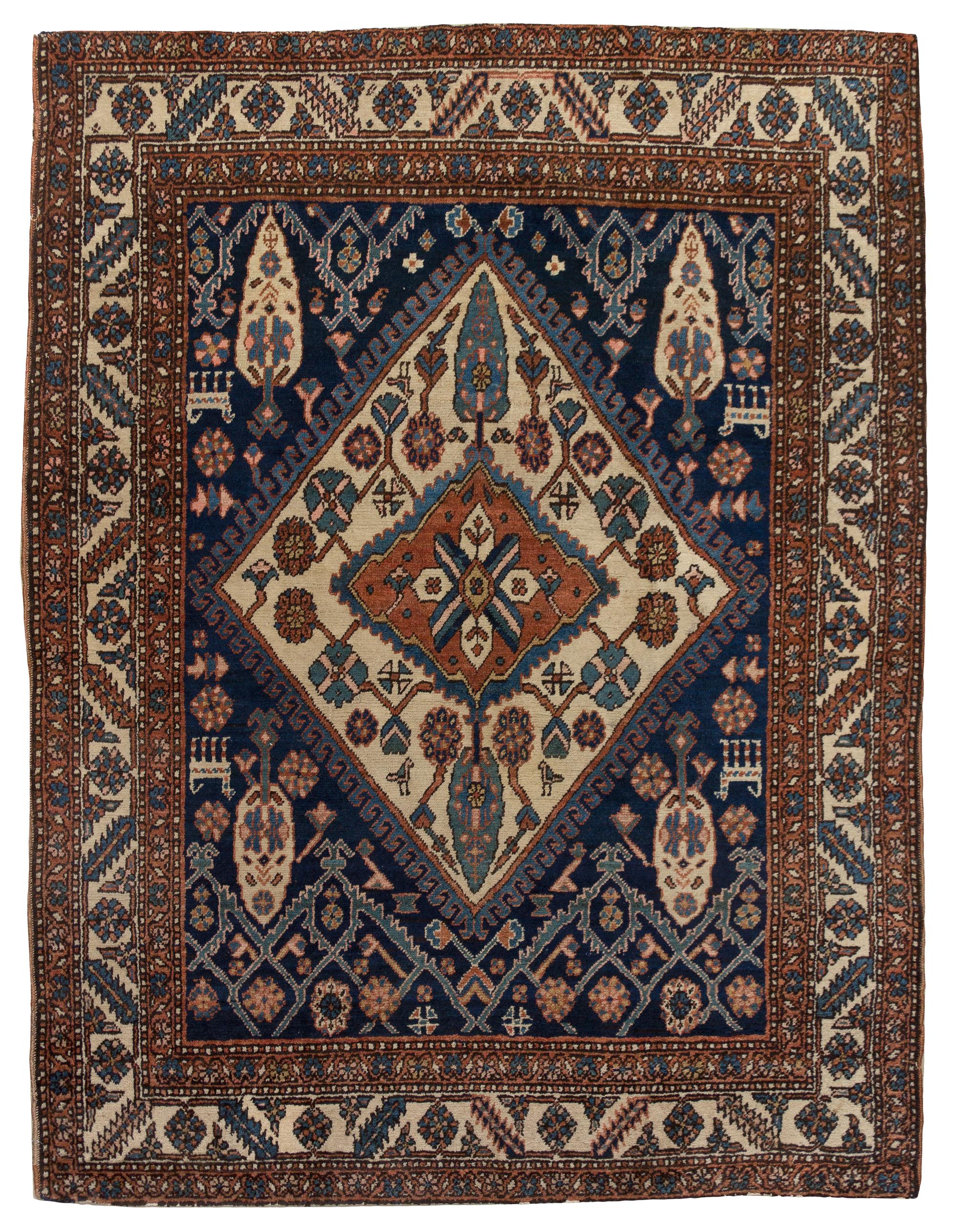 A Persian Heriz Wool Rug, 6 feet x 4 feet 8 inches.
