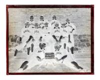 (CHICAGO, PHOTOGRAPHY). A collection of glass plate negatives depicting sports teams. Chicago, c. 1890-1900.