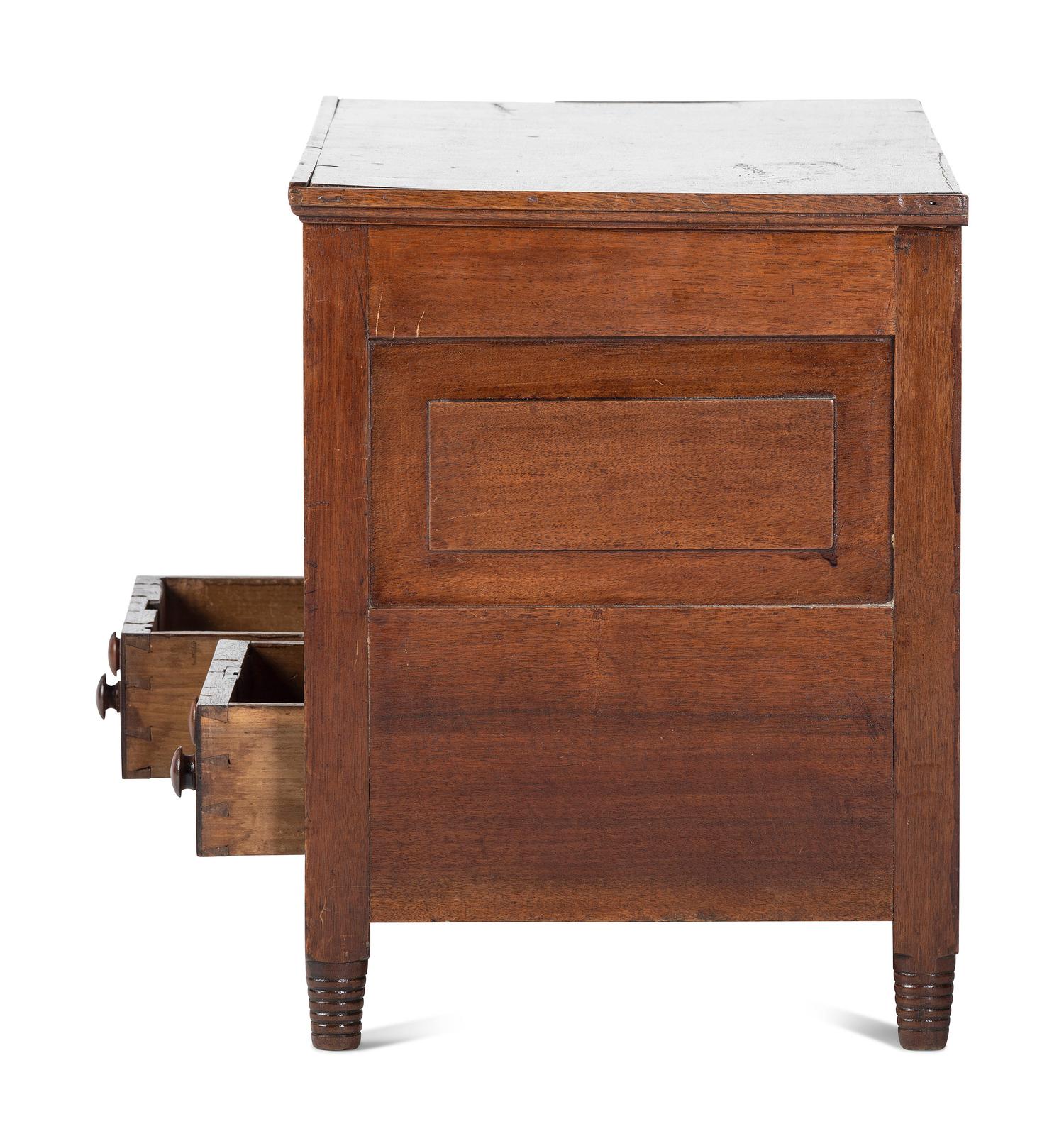 A Late Federal Cherrywood and Poplar Two-Drawer Blanket Chest