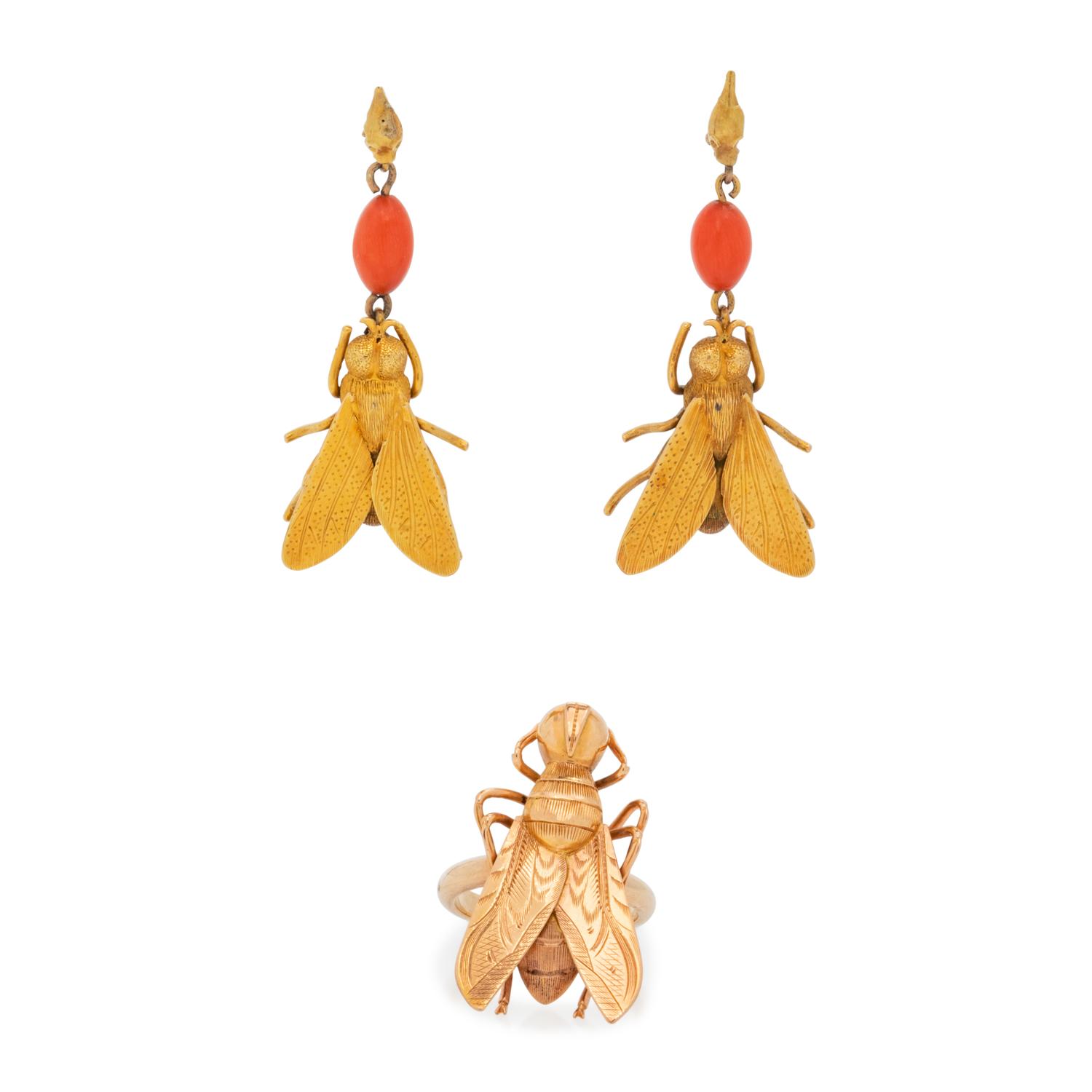 COLLECTION OF INSECT JEWELRY