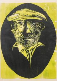Leonard Baskin, (American, 1922-2000), Self Portrait