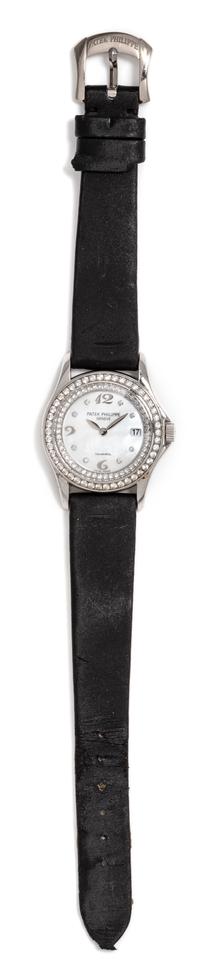 An 18 Karat White Gold and Diamond Ref. 4906G 'Calatrava' Wristwatch, Patek Philippe for Tiffany & Co.,
