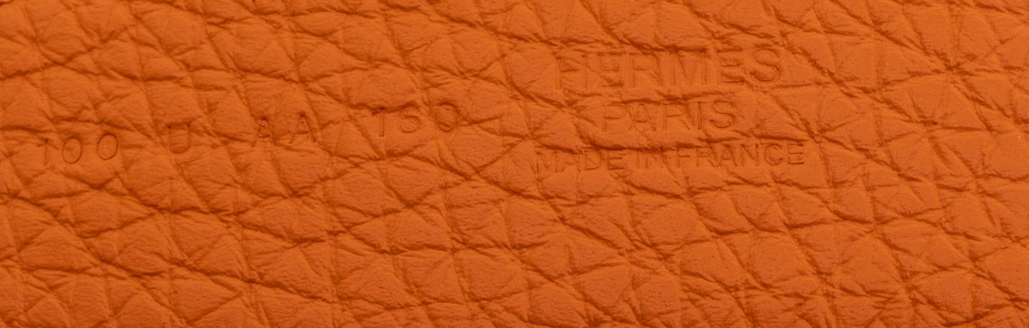 Hermès, Constance Belt in Reversible Orange/Black Leather