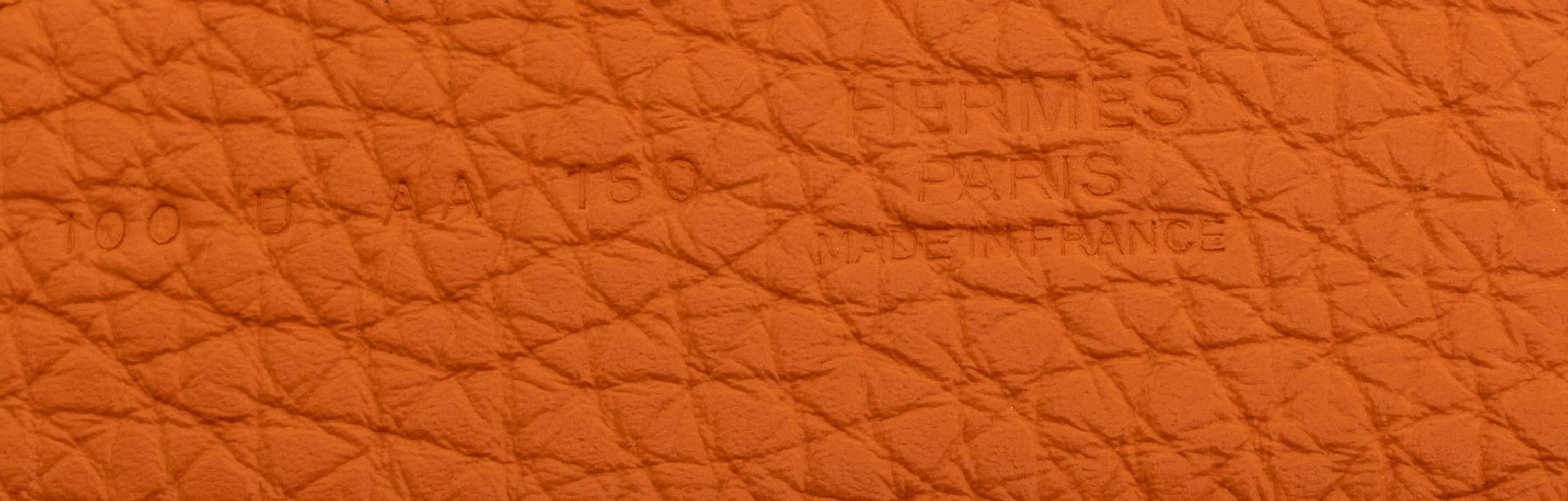 Hermès, Constance Belt in Reversible Orange/Black Leather