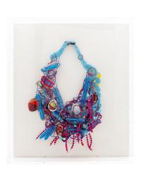 Joyce Scott, (American, b. 1948), Gin and Tonic Necklace Mounted in Frame