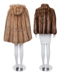 Two Sable Fur Capes: One Derek Lam and One Unlabeled, 1990-2010s