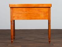A Late Federal Red-Stained Pine One-Drawer Slant-Lid Schoolmaster's Desk