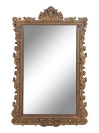 An Italian Baroque Style Giltwood Mirror