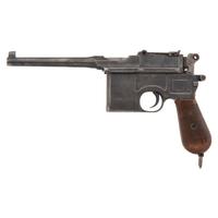 **Wartime Commercial Mauser Model C96/12 Broomhandle Pistol with Military Acceptance Mark and Matching Numbered Shoulder Stock Holster