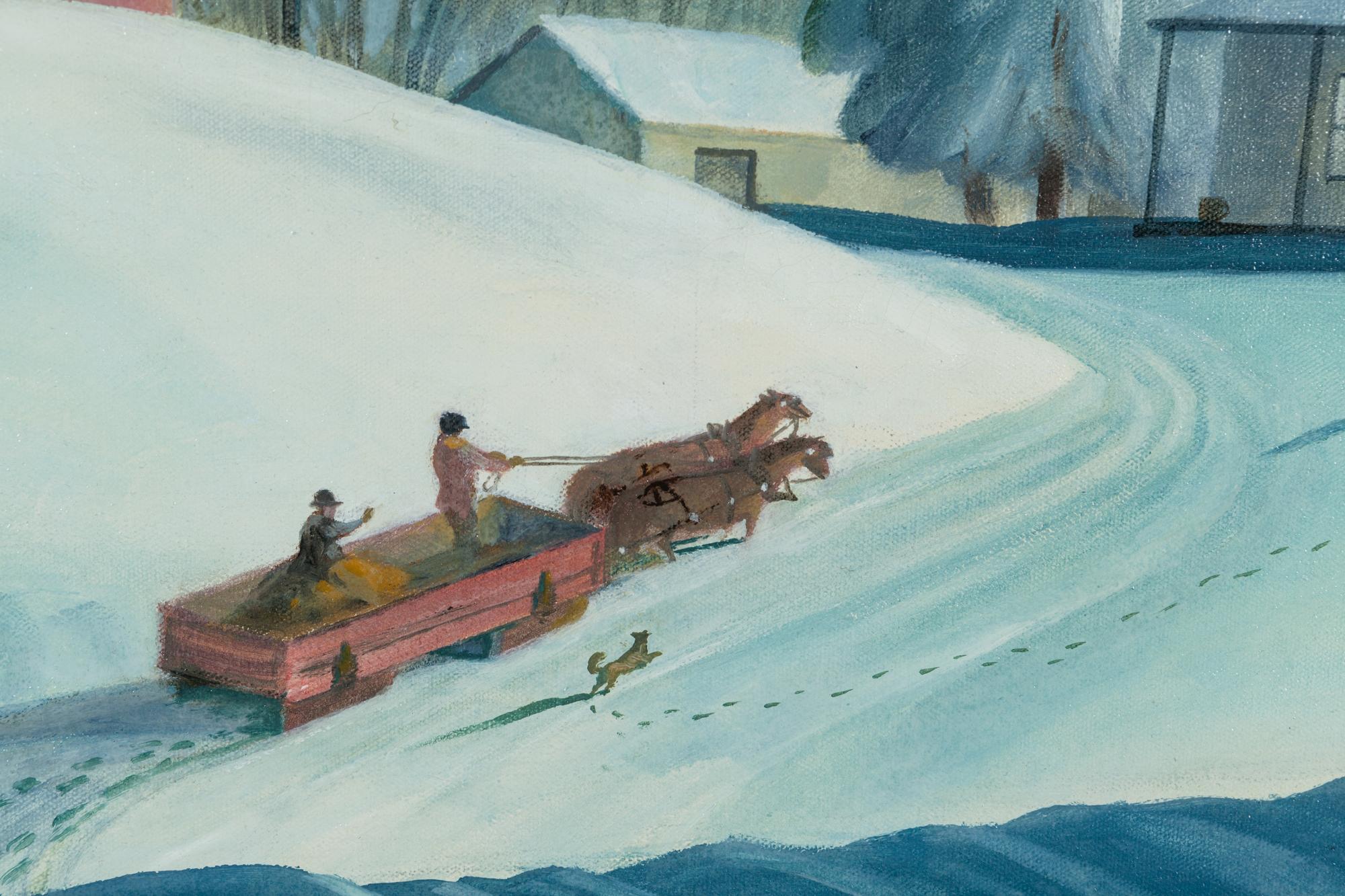 Red Barn and Snow