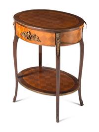 A Louis XV Style Parquetry Side Table