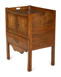 A George III Style Walnut Bedside Cabinet