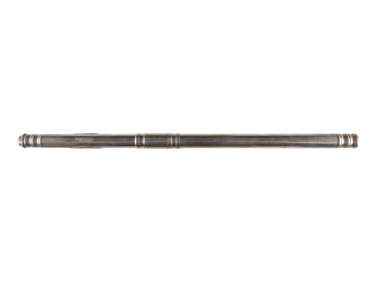 [CIVIL WAR]. German silver fife with ID tag dated 1864.