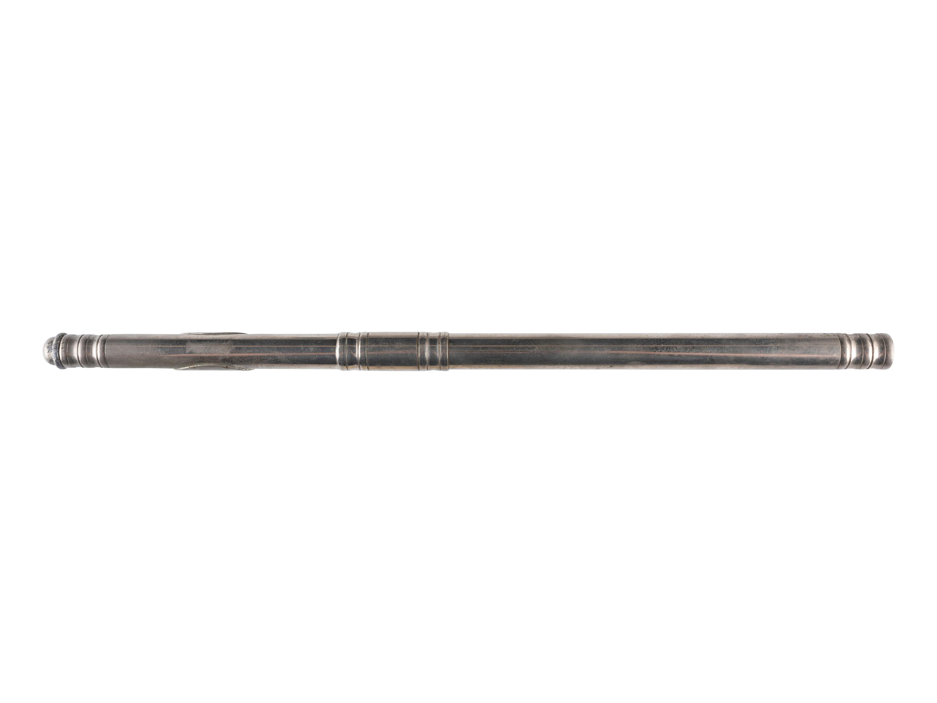 [CIVIL WAR]. German silver fife with ID tag dated 1864.