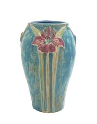 A Pewabic Pottery Vase Height 11 1/4 inches.