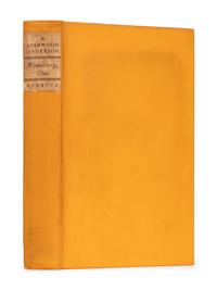 ANDERSON, Sherwood (1876-1941). Winesburg, Ohio . New York: B.W. Huebsch, 1919.