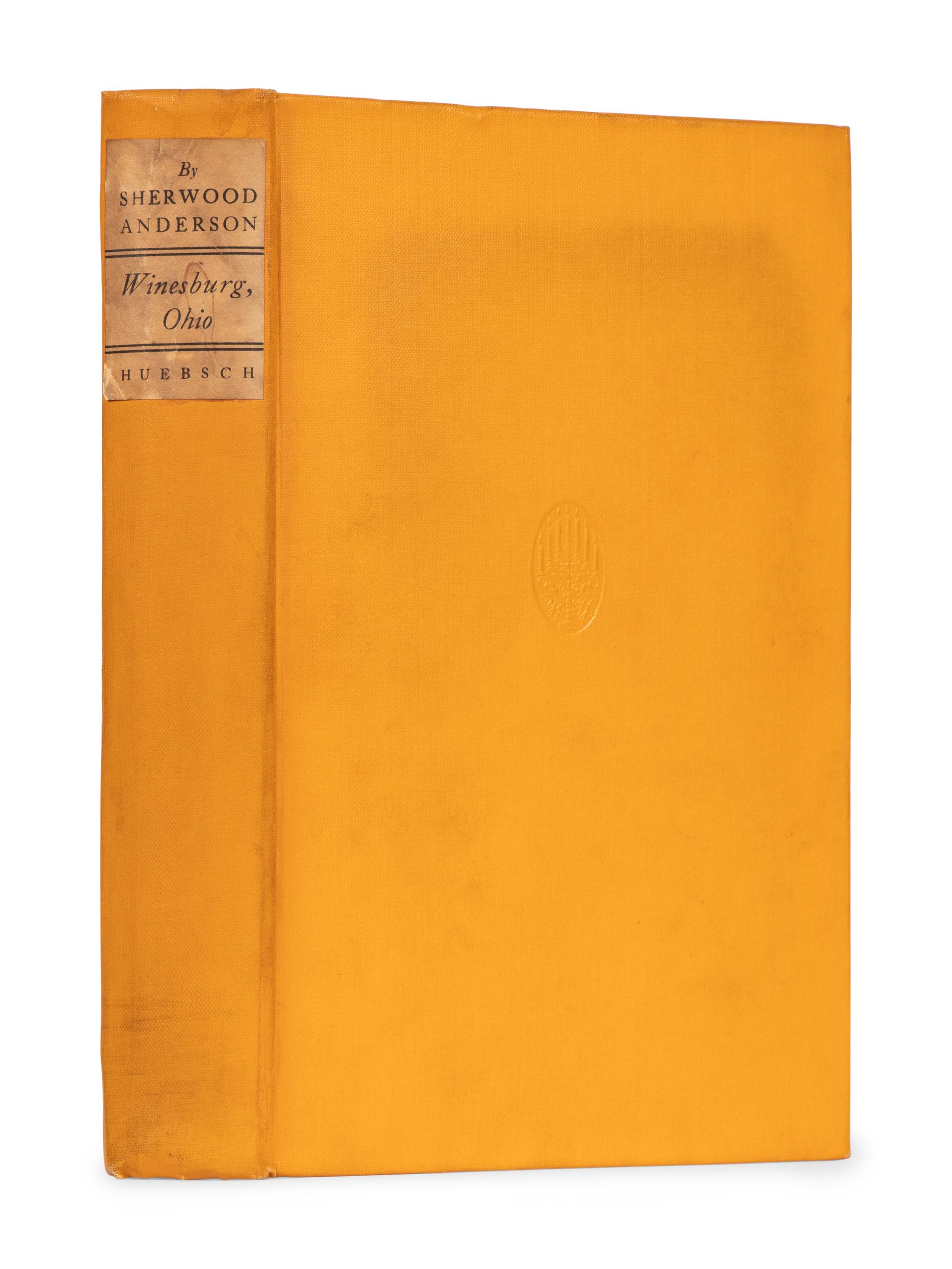 ANDERSON, Sherwood (1876-1941). Winesburg, Ohio . New York: B.W. Huebsch, 1919.