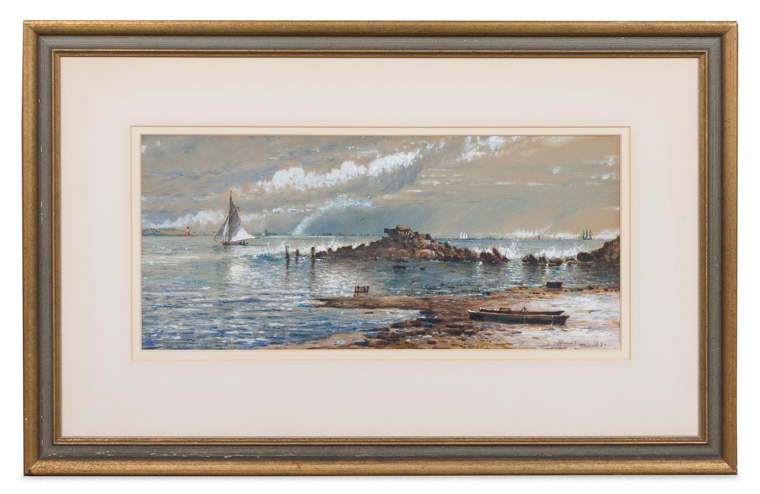Edmund Darch Lewis, (American, 1835-1910), Seascape, 1884
