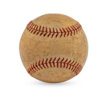 A 1938 World Series Champions New York Yankees Team Signed Autograph Baseball Featuring Lou Gehrig (Beckett Authentication Services Letter of Authenticity)