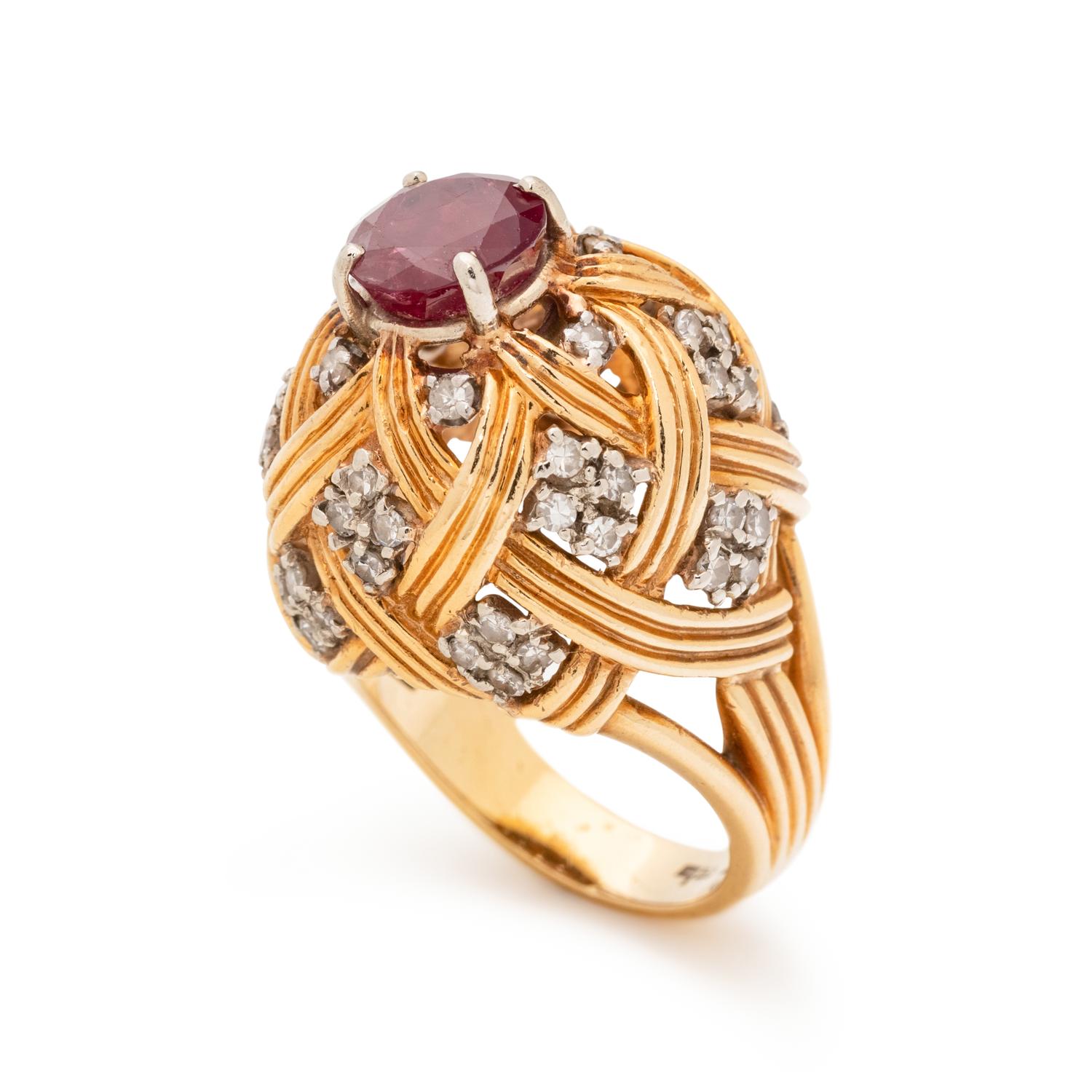RUBY AND DIAMOND RING