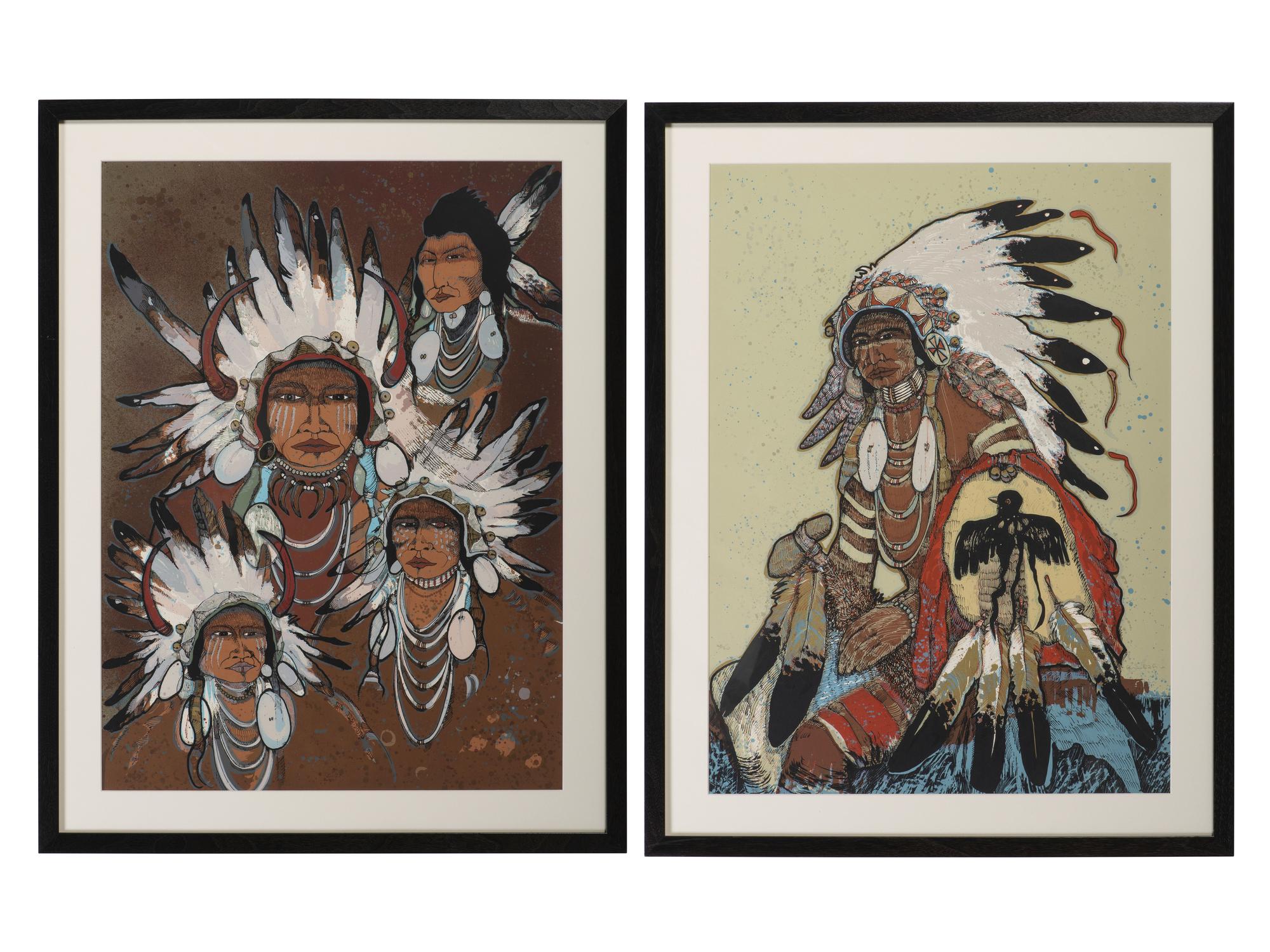 Strikes Going and Four Sioux War Chiefs