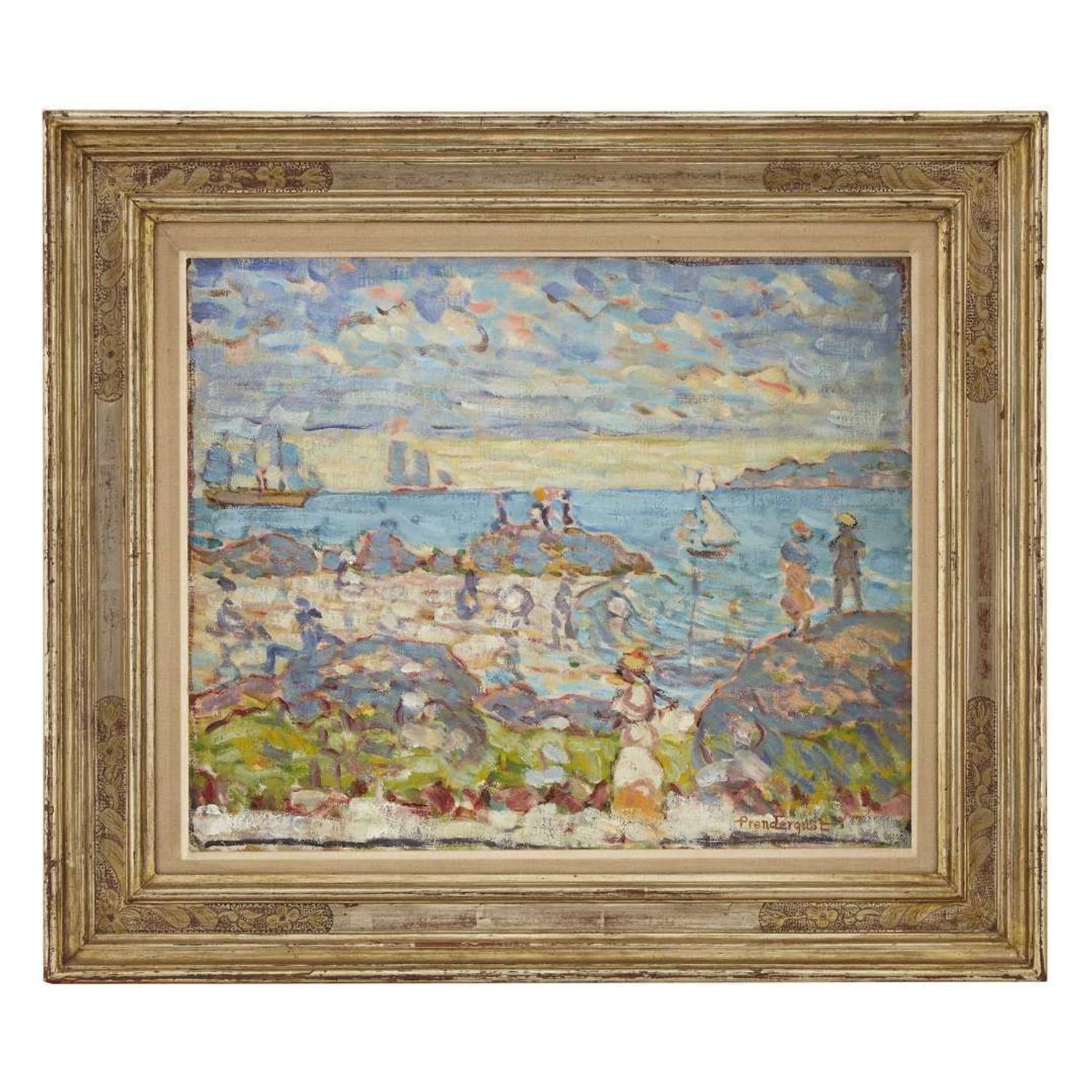 MAURICE BRAZIL PRENDERGAST (AMERICAN 1858–1924) "THE POINT, GLOUCESTER"