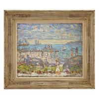 MAURICE BRAZIL PRENDERGAST (AMERICAN 1858–1924) "THE POINT, GLOUCESTER"