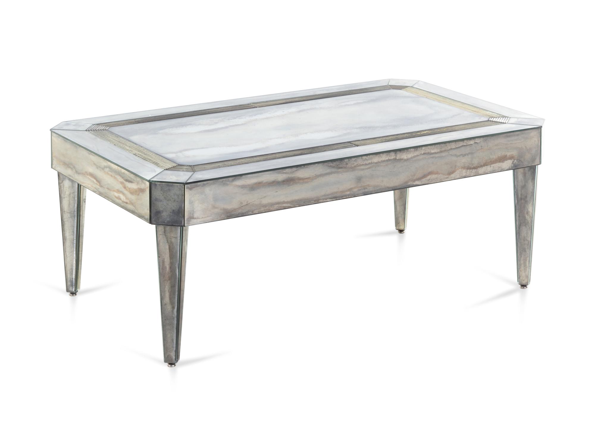 Beveled Mirrored Low Table