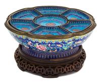A Canton Enamel on Copper Sweetmeat Set — 19TH CENTURY
