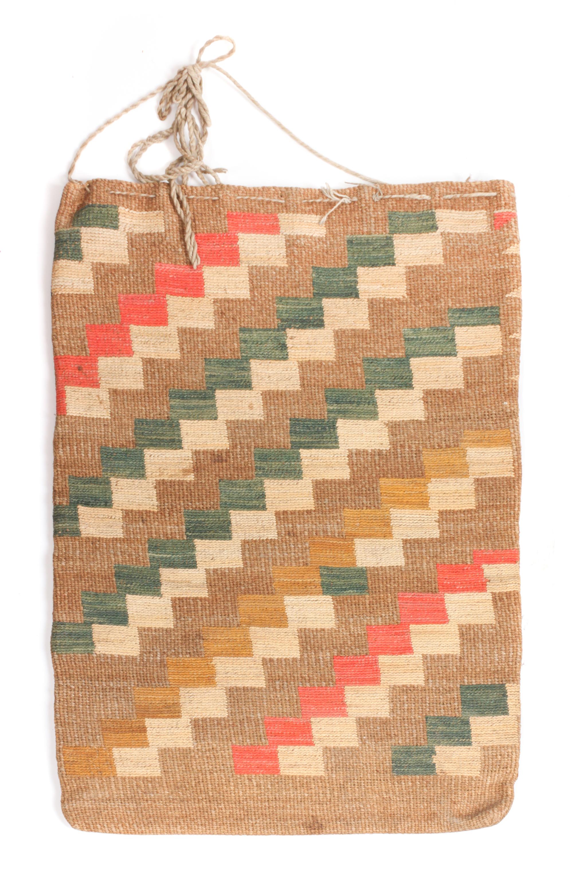 Nez Perce Corn Husk Bag Height 15 1/2 x width 22 inches — Late 19th Century