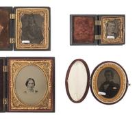 [EARLY PHOTOGRAPHY]. 26 assorted cases including Union, velvet, mother-of-pearl, etc.