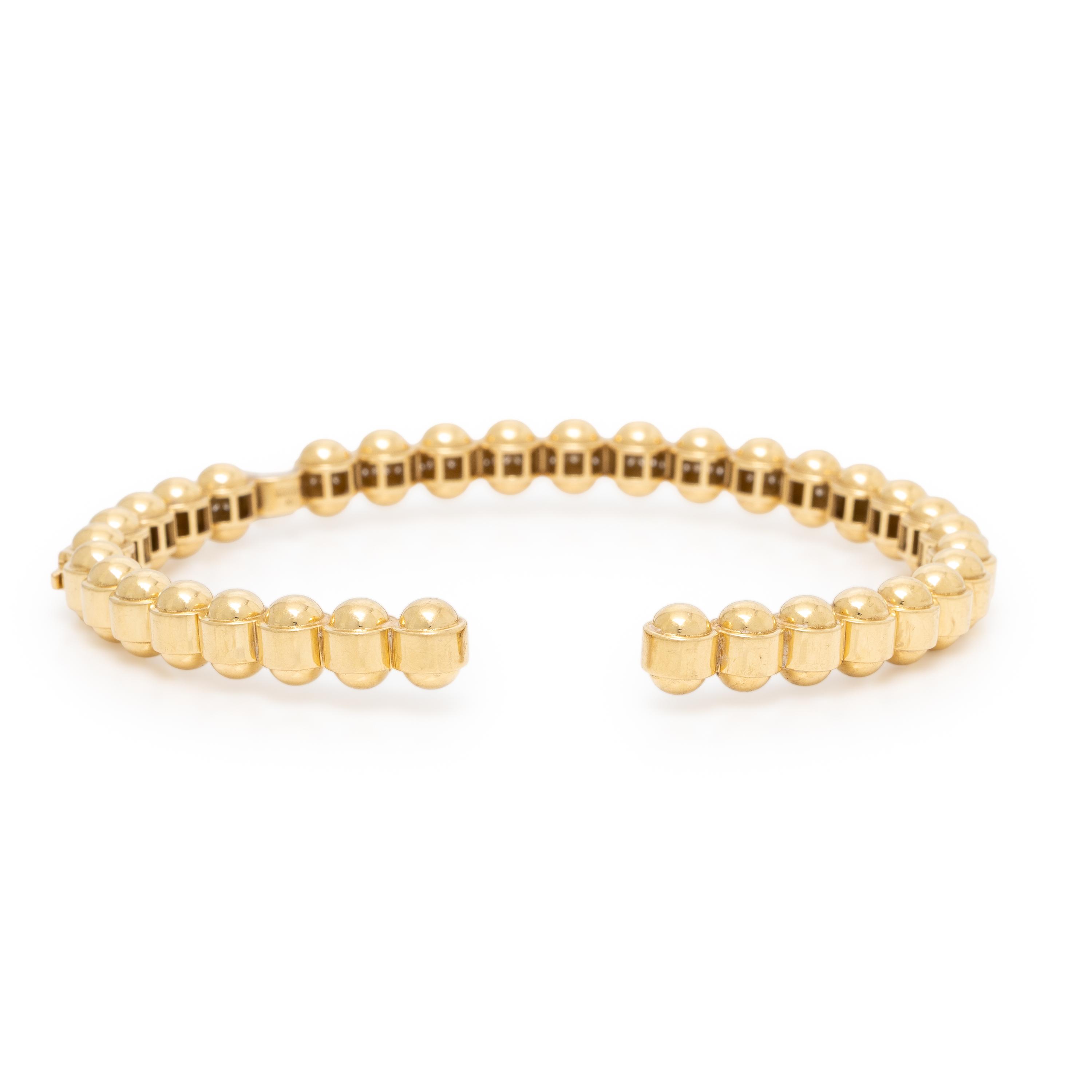L'Atelier Nawbar, 'Atom', Diamond, Enamel, and Yellow Gold Bangle Bracelet