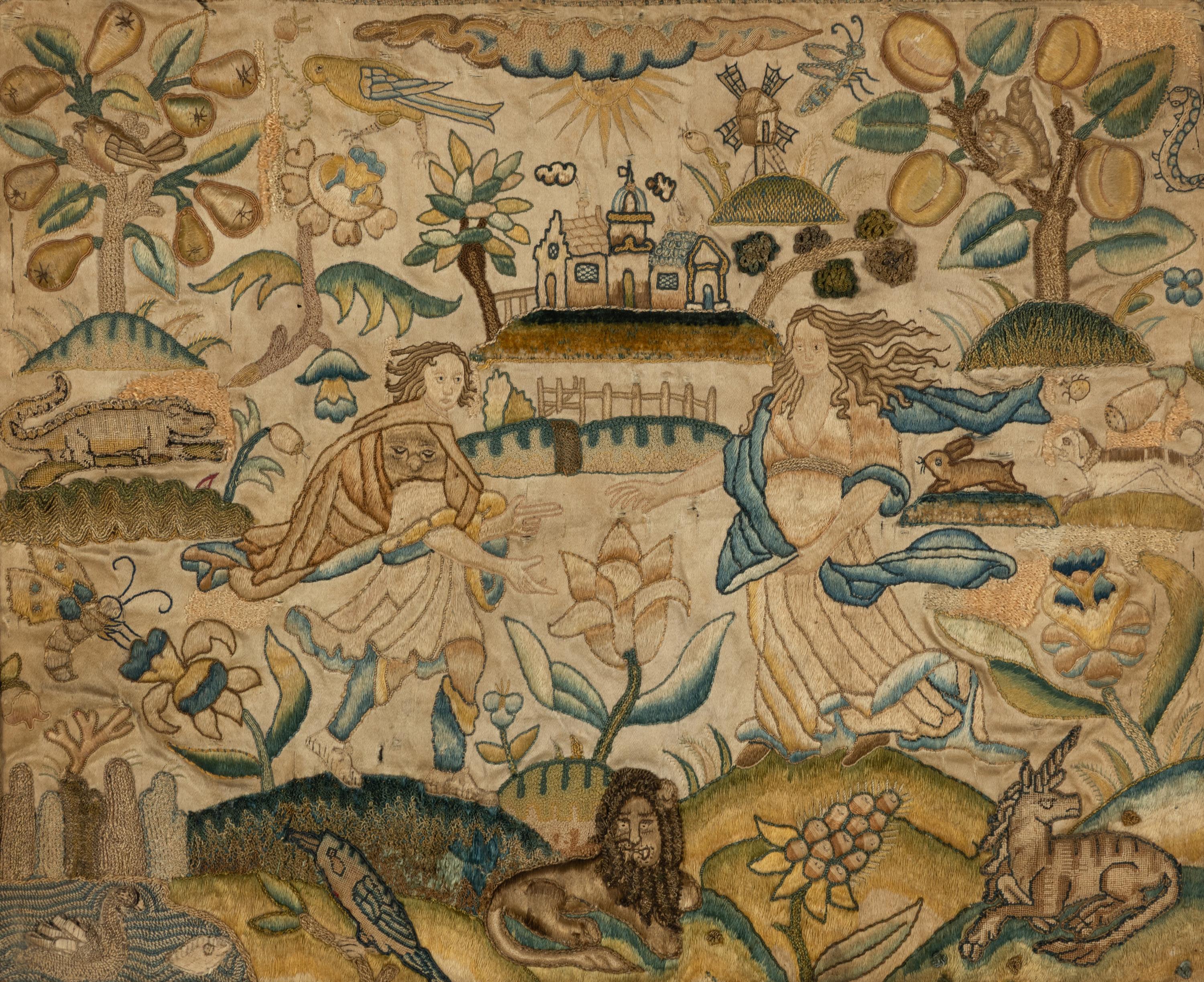 An English Stumpwork Panel