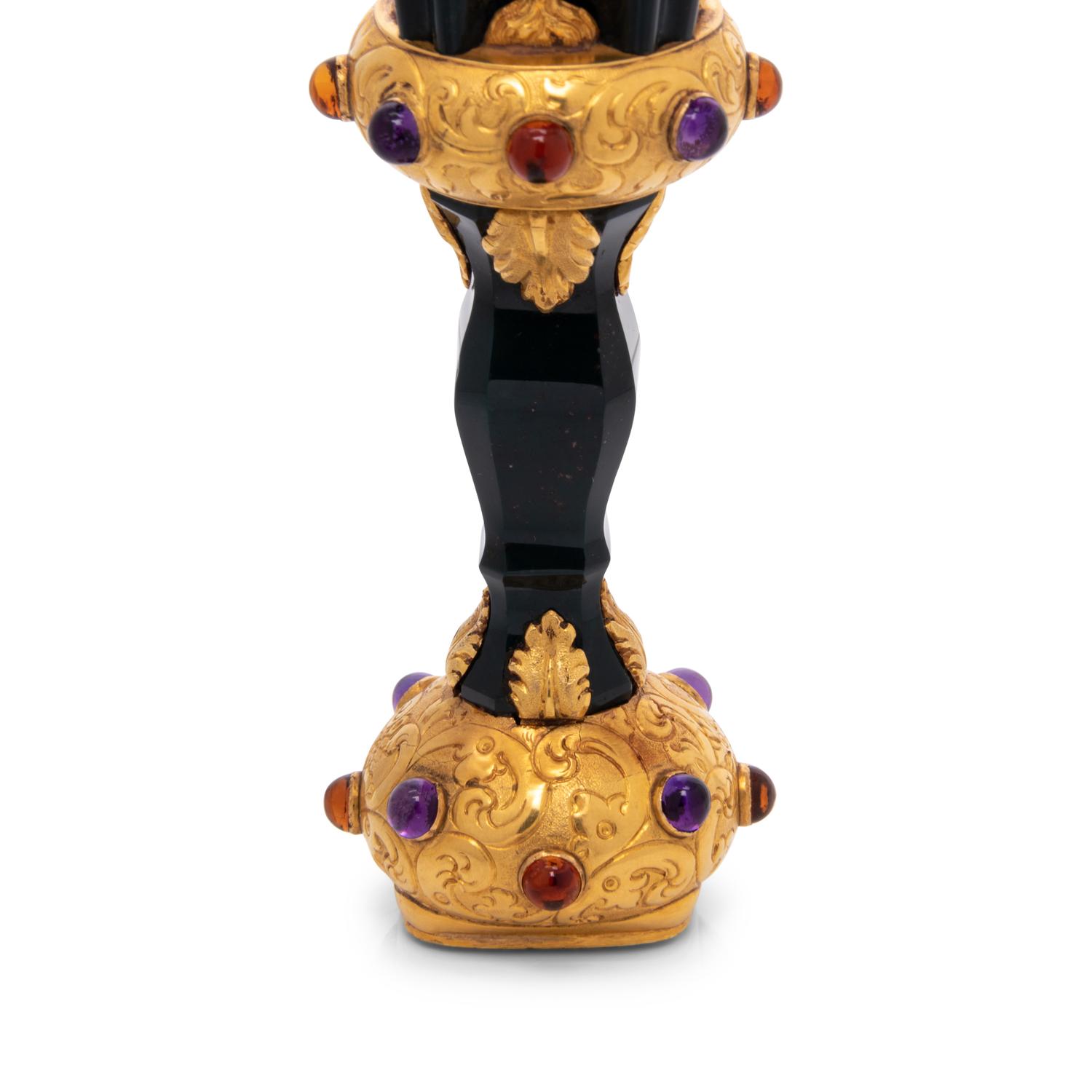 A Continental Gold and Jewel Mounted Bloodstone Hand-Seal