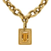 KIESELSTEIN CORD, YELLOW GOLD AND CITRINE PENDANT/NECKLACE