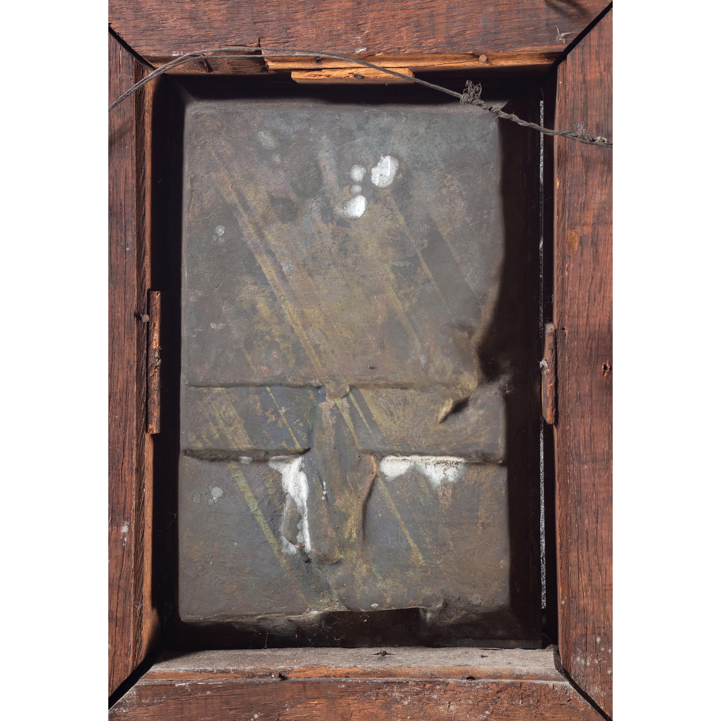 A Victorian Painted Cast Iron Framed Wall Sculpture