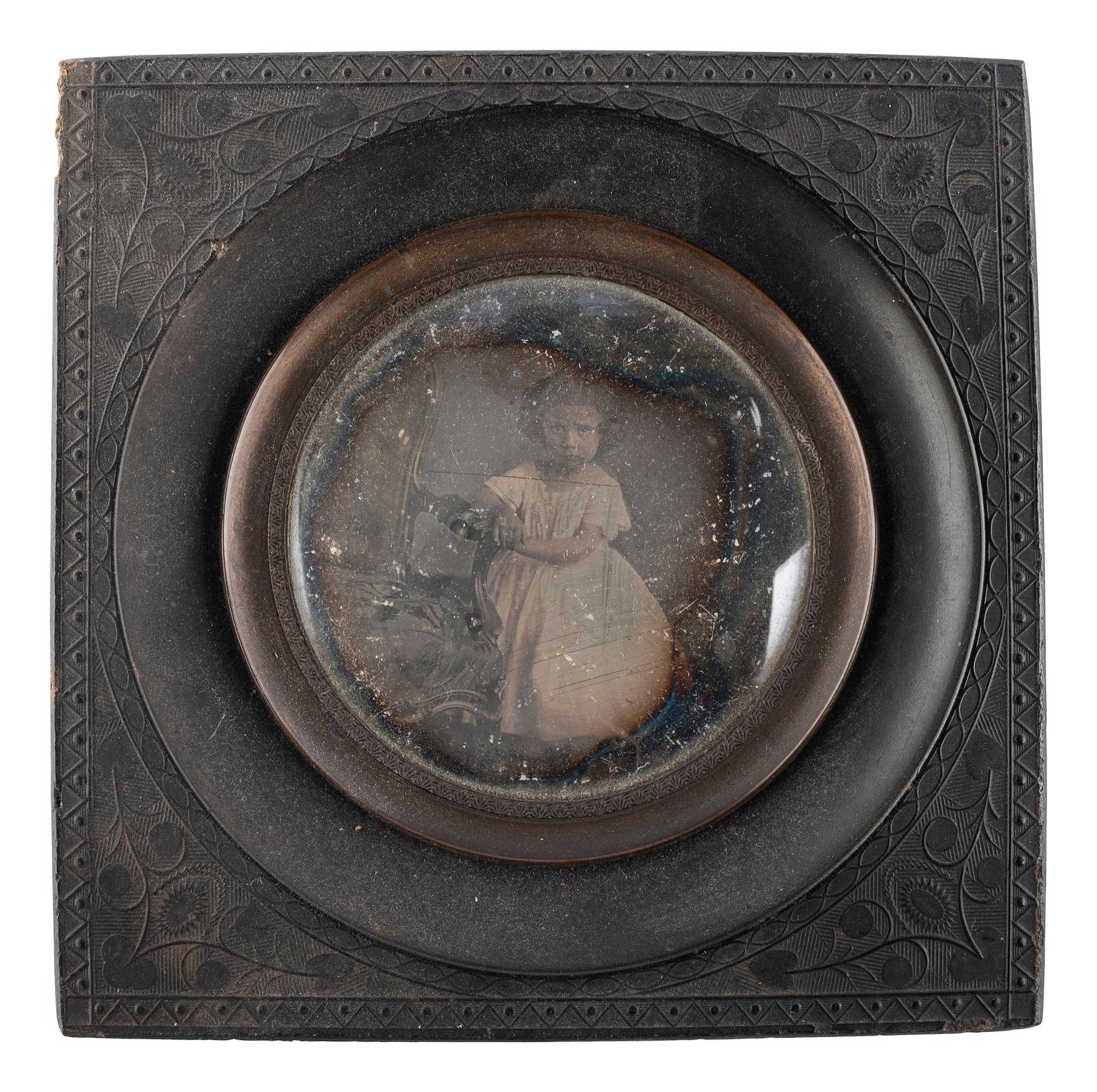 [EARLY PHOTOGRAPHY]. A group of 10 European daguerreotypes housed in wall frames, incl. family of 6 housed in wooden frame.