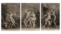 A Set of Three Chromolithographs after Titian