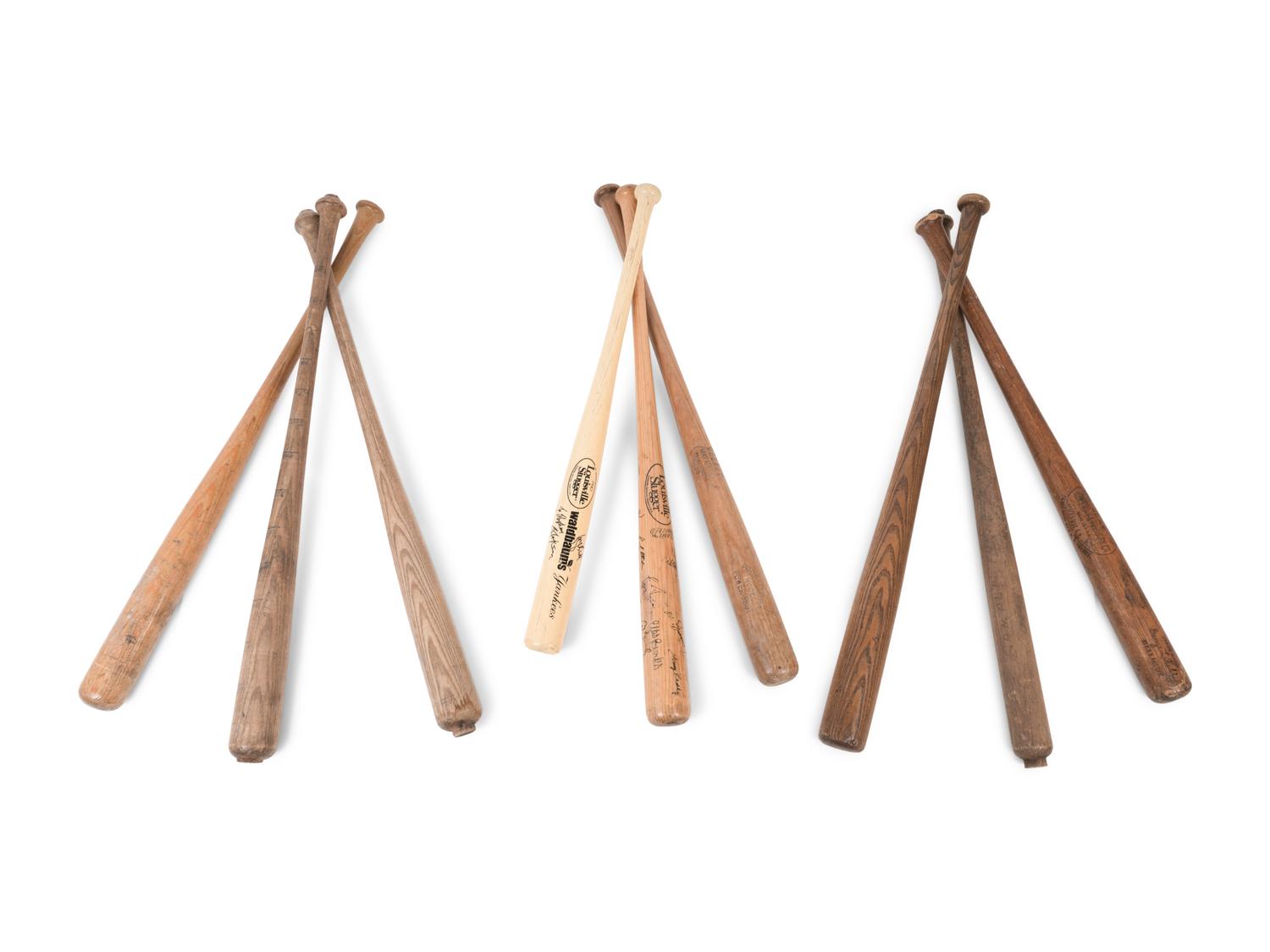 A Large Collection of Vintage Sports Equipment Including Signed Autograph Items,