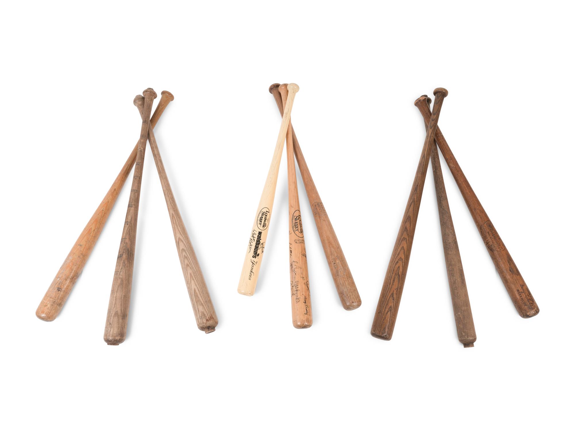 A Large Collection of Vintage Sports Equipment Including Signed Autograph Items,