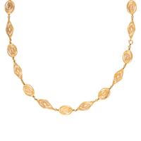 Italian, Yellow Gold Fancy Link Chain Necklace