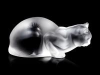 A Lalique Chat Couché Figure