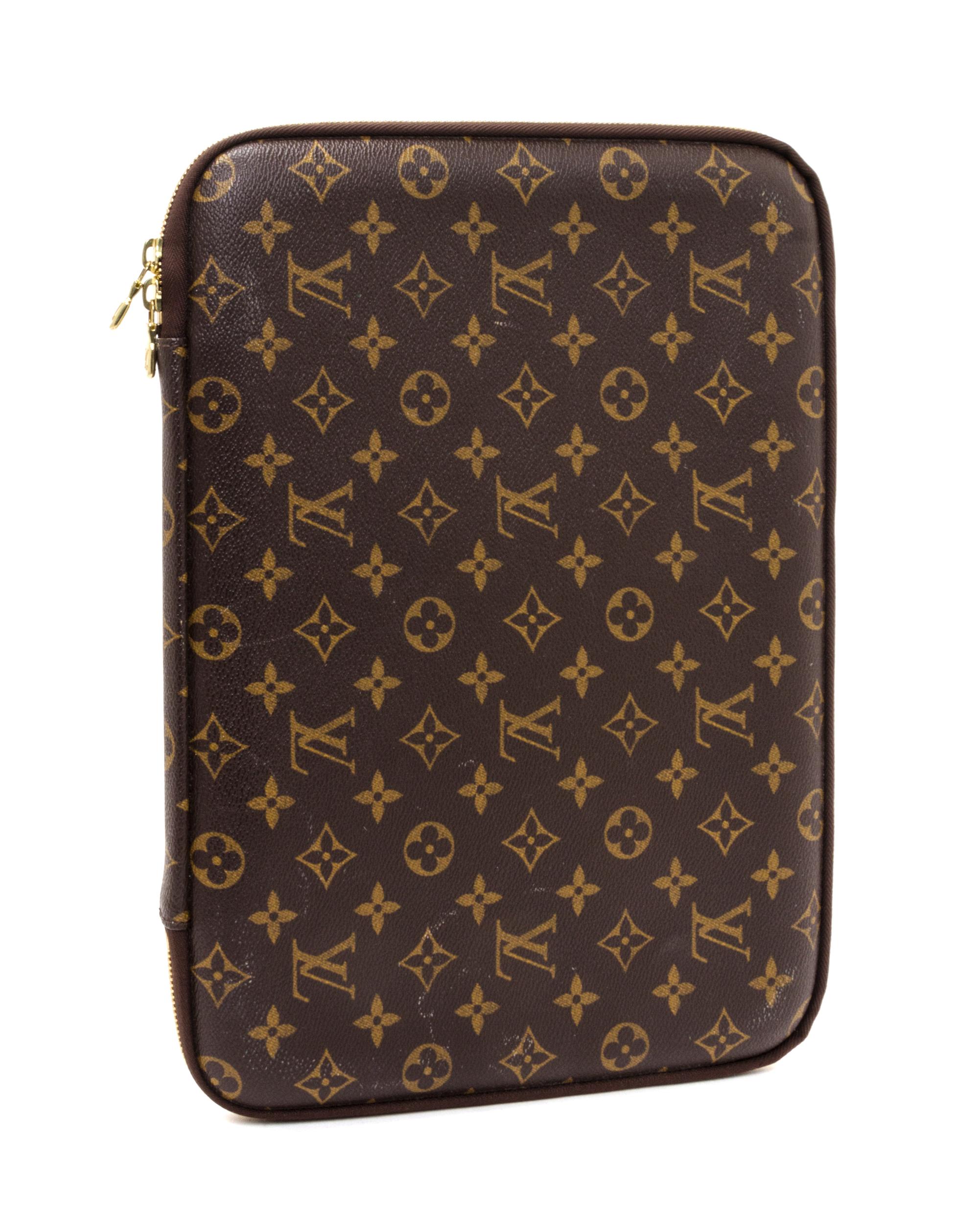 A Louis Vuitton Monogram Canvas Computer Case, 14" x 11" x 1".