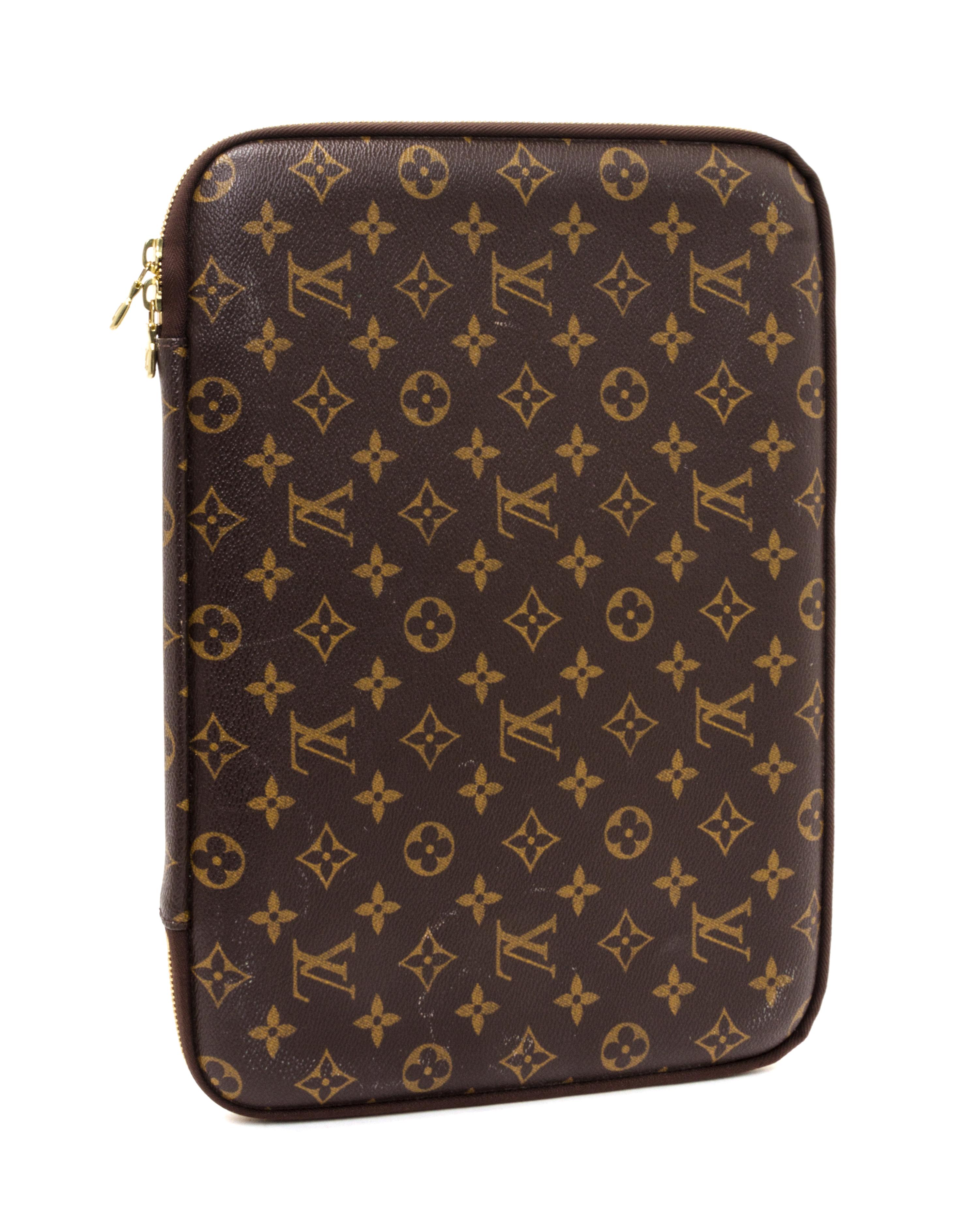 A Louis Vuitton Monogram Canvas Computer Case, 14" x 11" x 1".