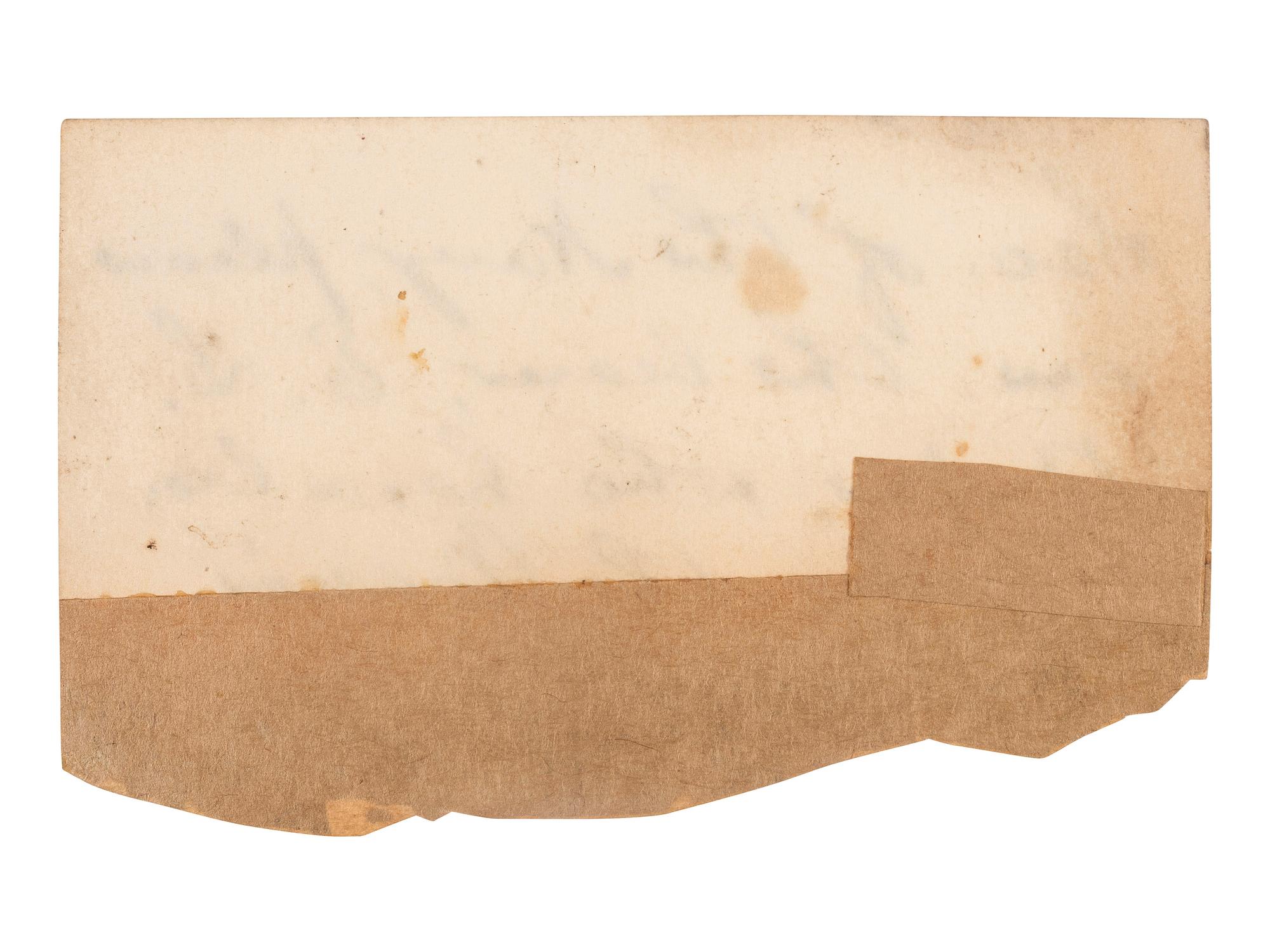 [LINCOLN & ASSOCIATES]. A group of 3 autographed items, featuring: LINCOLN, Abraham (1809-1865]. Autograph note signed ("A. Lincoln"). Addressed to "Sec. of the Navy." N.p. n.d.