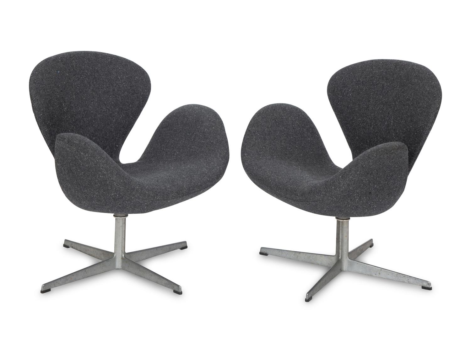 A Pair of Swan Chairs