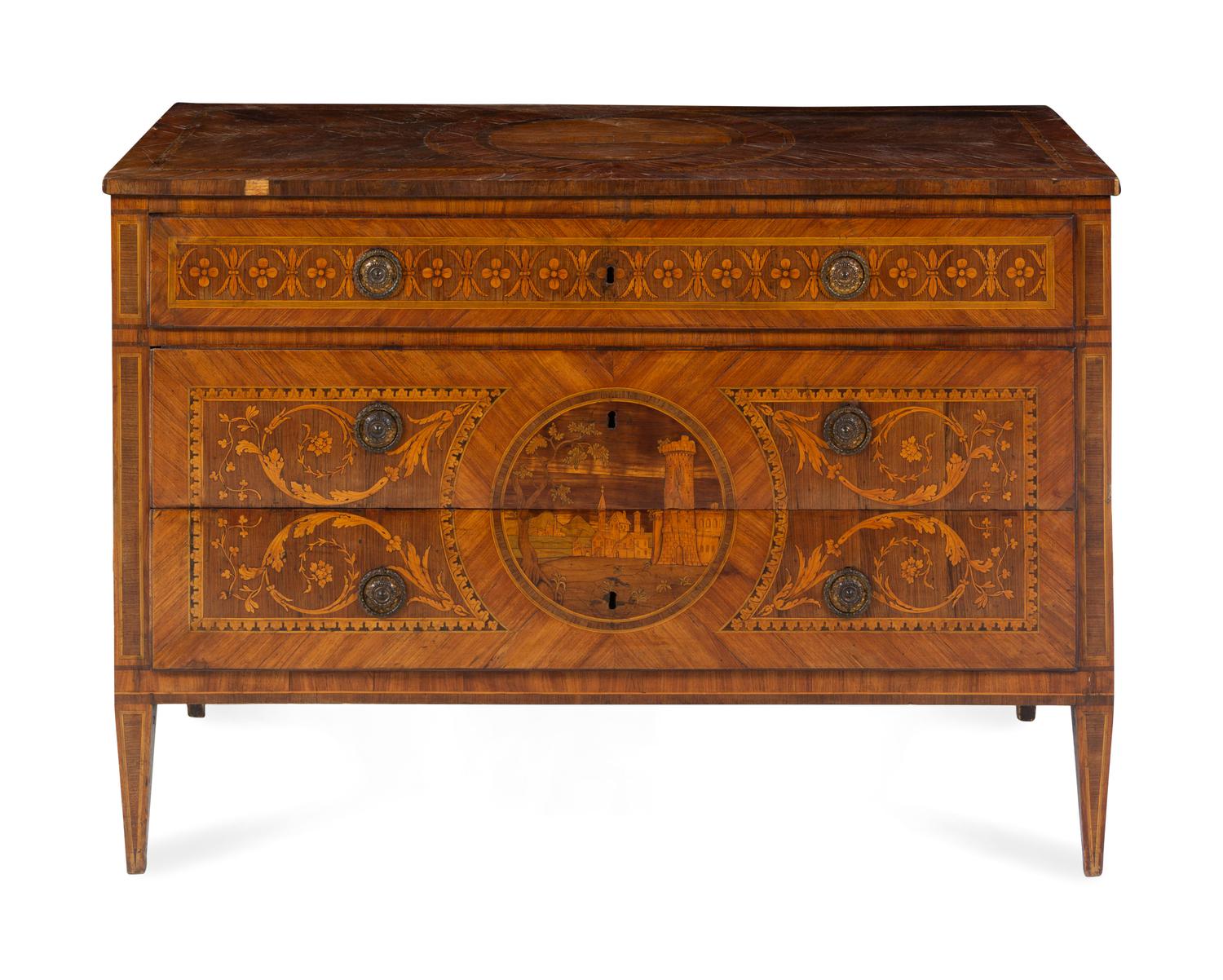An Italian Marquetry Commode