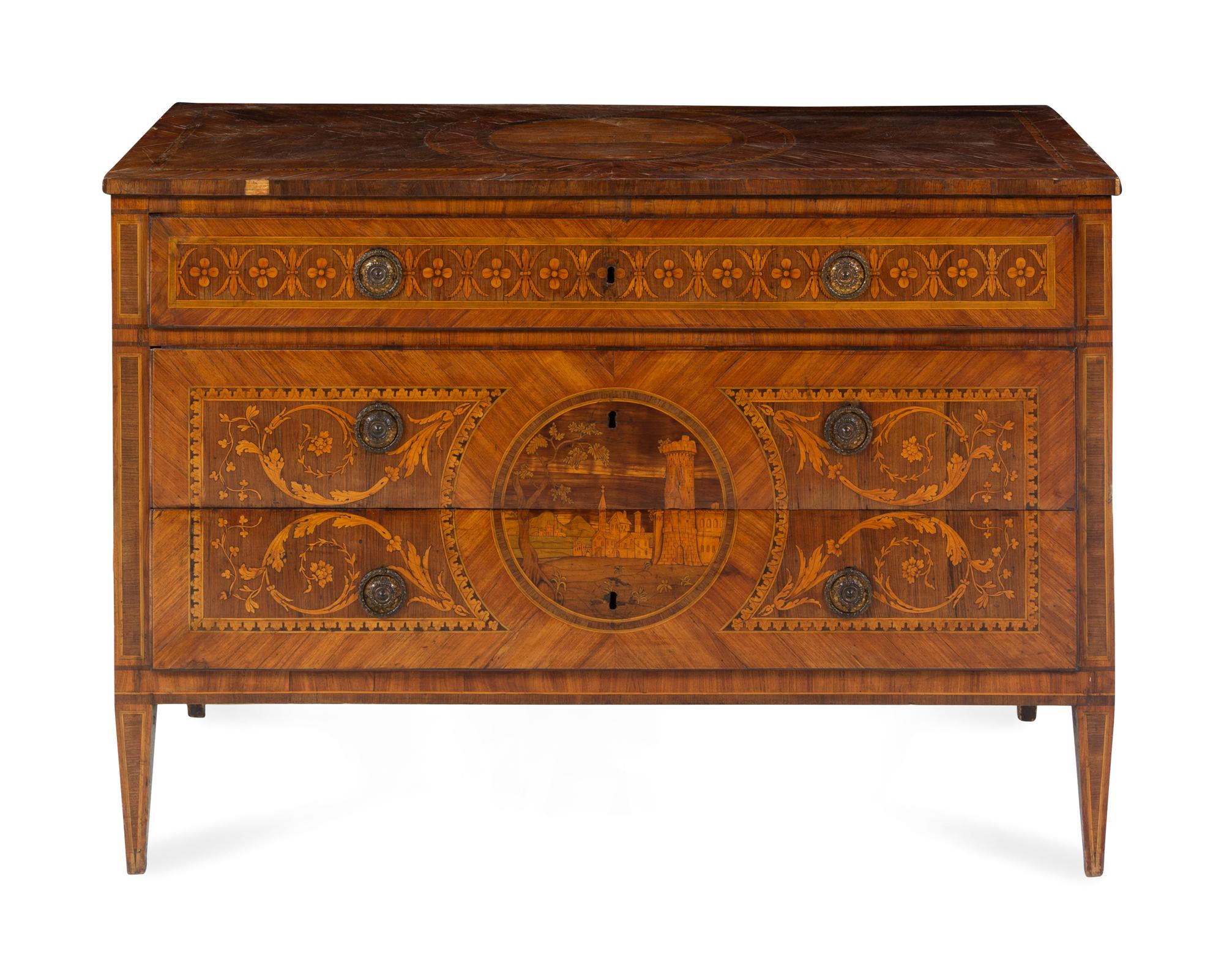An Italian Marquetry Commode