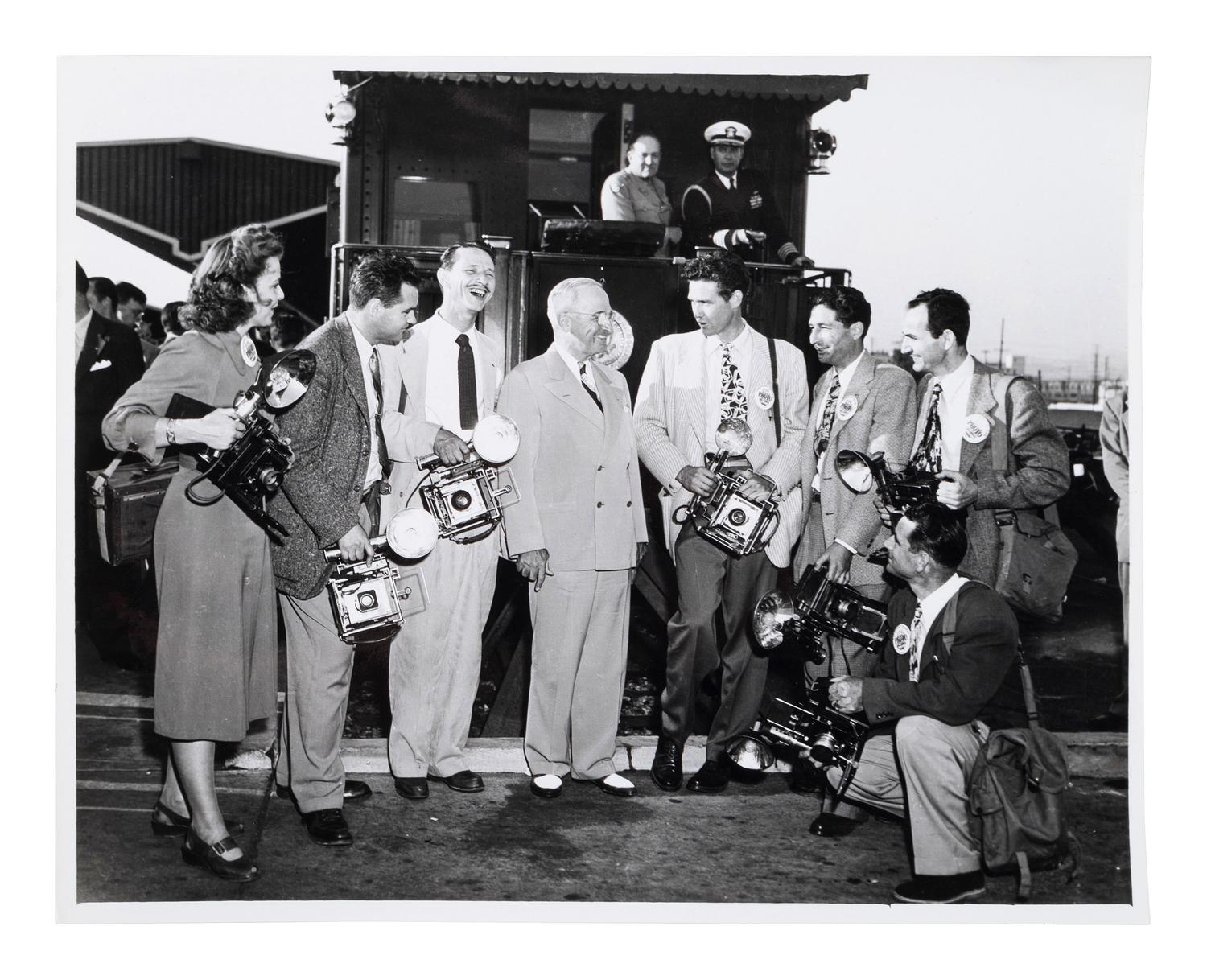 [PRESIDENTS] Photographs and ephemera related to Presidents Kennedy, FDR, Truman, and Reagan.