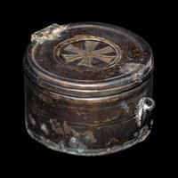 A Byzantine Gilt-Silver Lidded Pyxis
